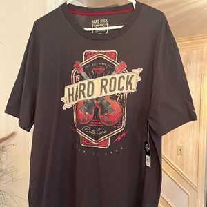 NEW!! Hard Rock Punta Cana Mens T Shirt XL Gray Twin Guitar T-Shirt
